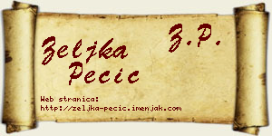 Željka Pecić vizit kartica